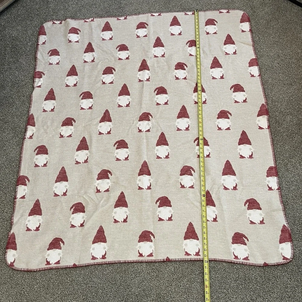 Docofil Reversible Throw Blanket Gnome Motif Portugal Holiday Collectable